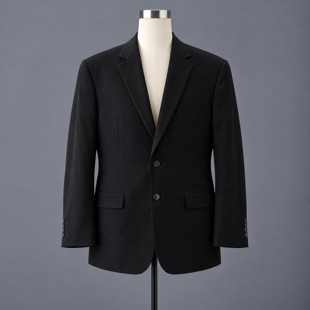 Lauren Ralph Lauren Blazer Mens 42R Black 100% Wool UltraFlex Suit Jacket NWT